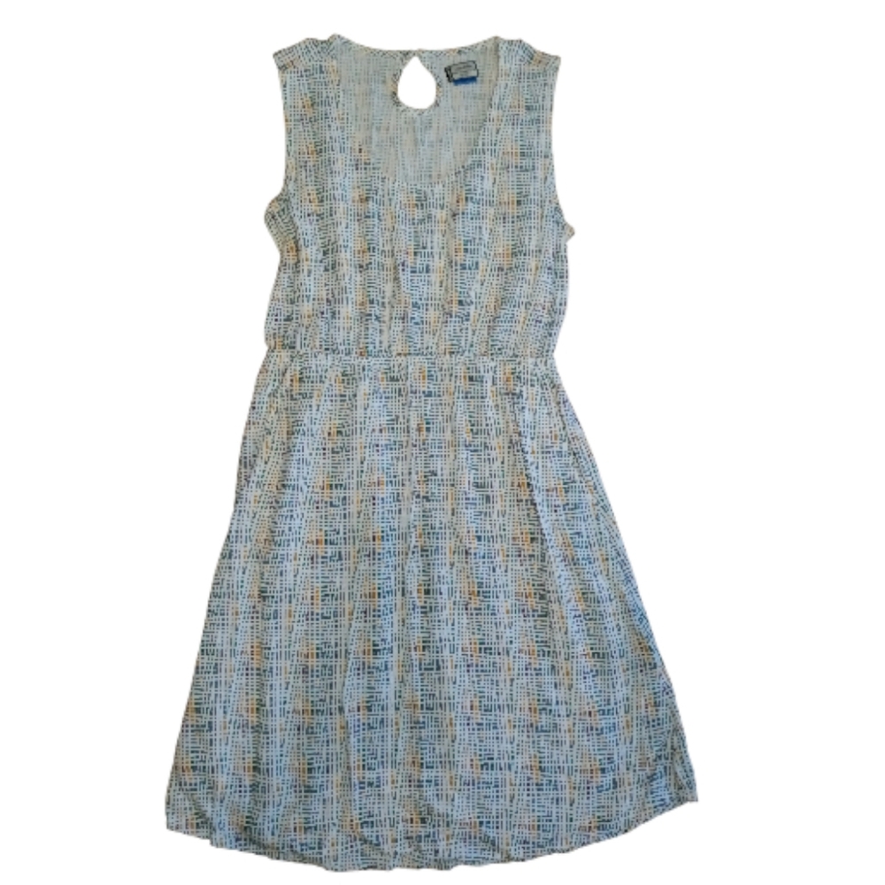 KAVU Simone Light Grid All Over Print Sleeveless Outerwear Mini Dress XS